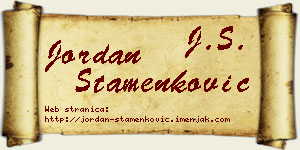 Jordan Stamenković vizit kartica